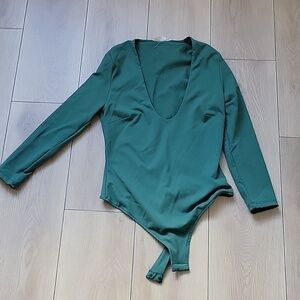 NWT Free People Deep V Neck Bodysuit XS